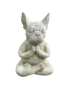 Estatua Bulldog Francés Meditador YWHWXB 10x8x15cm Decorativa