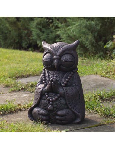 Estatua de Búho Meditador Northlight 43.2 cm Polystone