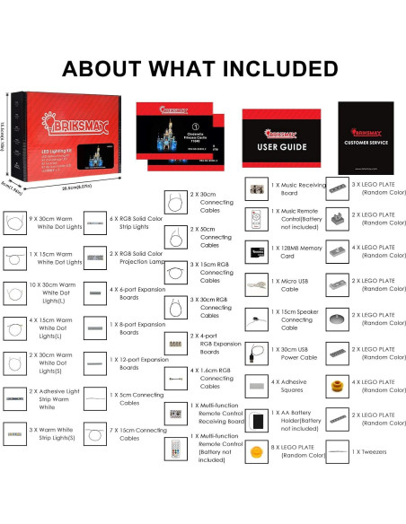 Kit de Iluminación LED Briksmax para Lego Castillo Disney