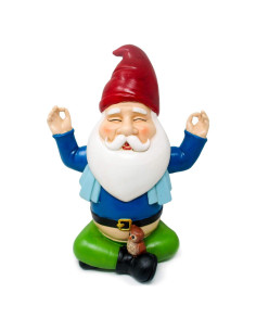 Estatua de Jardín Gnomo Zen Buda Hilarious Home 25.4 cm