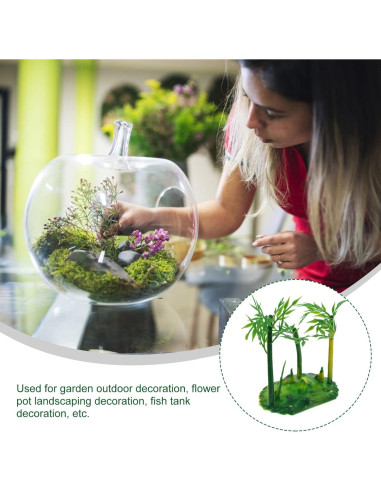 6 Piezas Árbol de Bambú Artificial Bonsái Realista SHINEOFI