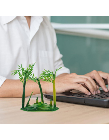 6 Piezas Árbol de Bambú Artificial Bonsái Realista SHINEOFI