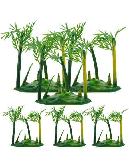 6 Piezas Árbol de Bambú Artificial Bonsái Realista SHINEOFI