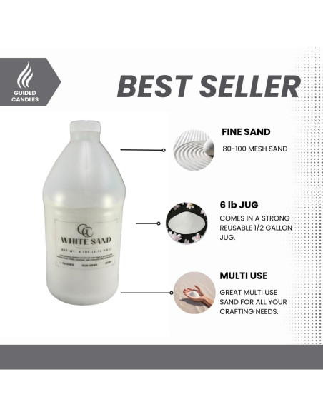 Arena Blanca Fina Guided Candles 2.72 kg 80-100 malla