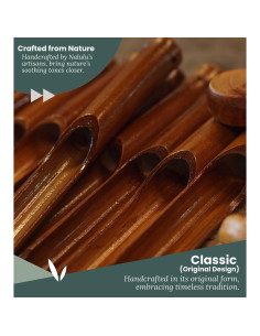 Campana de Viento Mediana Nalulu de Bambú Clásica 106.68 cm 2