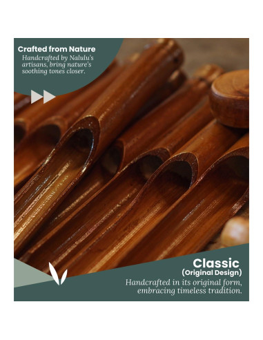 Campana de Viento Mediana Nalulu de Bambú Clásica 106.68 cm