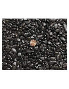 Piedras de Río Negras Pulidas 1.36 kg para Bonsái y Jardín Zen