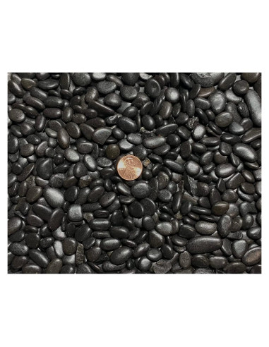 Piedras de Río Negras Pulidas 1.36 kg para Bonsái y Jardín Zen