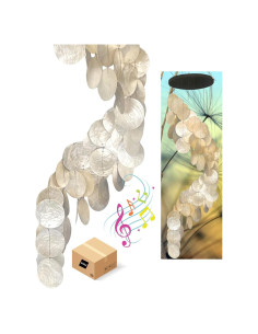 Campanas de Viento Bellaa 68.5 cm Conchas de Capiz Decoración