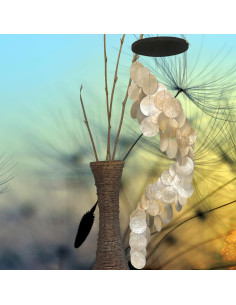 Campanas de Viento Bellaa 68.5 cm Conchas de Capiz Decoración 2