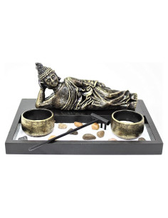 Jardín Zen de Mesa Buda Tailandés - 9 Piezas - 21.6 cm