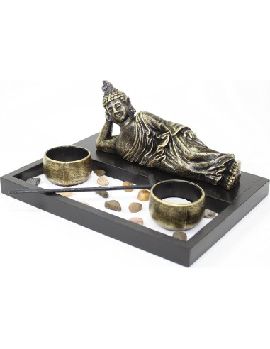 Jardín Zen de Mesa Buda Tailandés - 9 Piezas - 21.6 cm