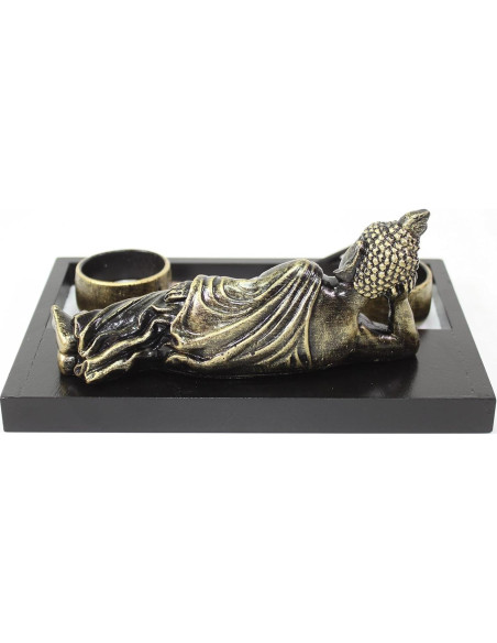 Jardín Zen de Mesa Buda Tailandés - 9 Piezas - 21.6 cm Jardín Zen de Mesa Buda Tailandés - 9 Piezas - 21.6 cm