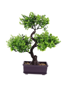 Árbol Bonsái Artificial Cabilock en Maceta 29.7 cm Verde