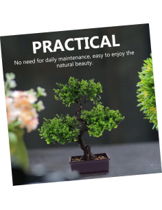 Árbol Bonsái Artificial Cabilock en Maceta 29.7 cm Verde 2
