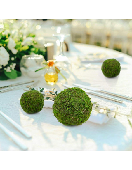 Paquete de 18 bolas de musgo seco decorativas Biubee