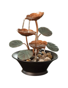 Fuente de Serenidad Interior Bits y Piezas - Lirio de Agua 20.32x25.4cm