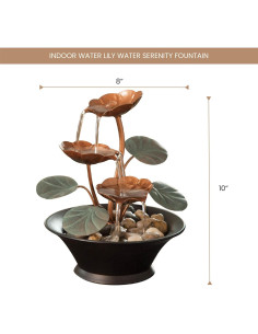 Fuente de Serenidad Interior Bits y Piezas - Lirio de Agua 20.32x25.4cm 2