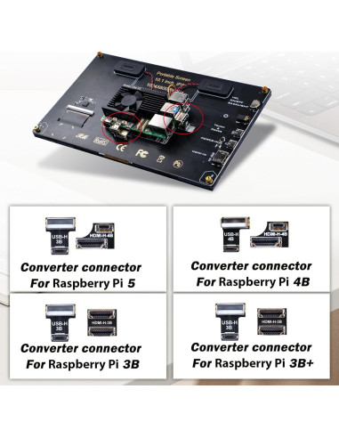 Pantalla Táctil Capacitiva GeeekPi 10.1" HDMI 1024x600