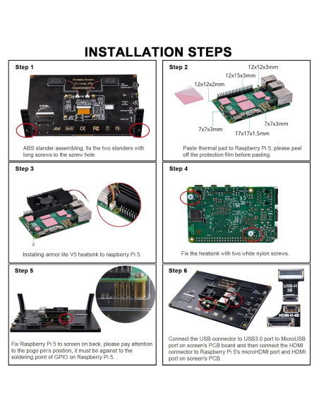 Pantalla Táctil Capacitiva GeeekPi 10.1" HDMI 1024x600