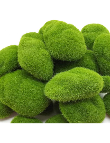 Rocas de Musgo Artificial YOOHUA 30PCS 3 Tamaños Verde