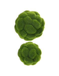 Bolas de Musgo Verde DOITOOL - 2 Piezas 10cm y 12cm Decorativas