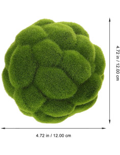 Bolas de Musgo Verde DOITOOL - 2 Piezas 10cm y 12cm Decorativas 2