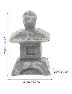Milisten Mini Estatua Pagoda de Resina 4.9cm Decoración Jardín 2