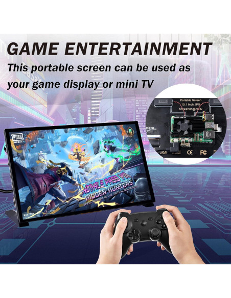 Pantalla Táctil Capacitiva GeeekPi 10.1" HDMI 1024x600