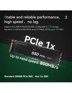 TRIGKEY Mini Computadora G4 N100 16GB RAM 500GB SSD 4K 2