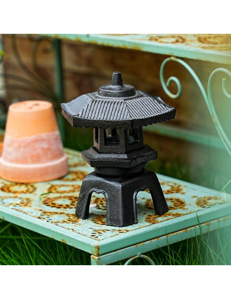 Lámpara de Vela de Hierro Fundido Sungmor - Pagoda Zen 20cm