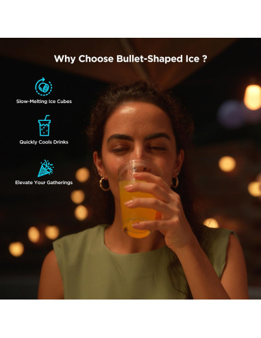 Máquina de Hielo GoveeLife Inteligente 9 Cubos 11,79 kg Plata