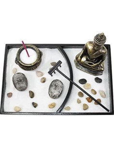 Portavelas de Buda para Jardín Zen Usamjtable 22.7x16.5 cm 2