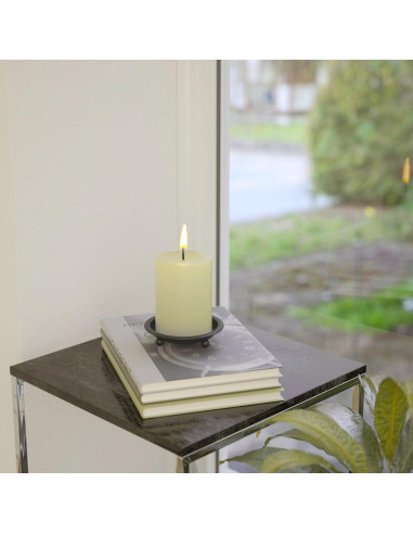 Juego de 2 Platos de Vela Thindolex Negro Mate 10.7cm