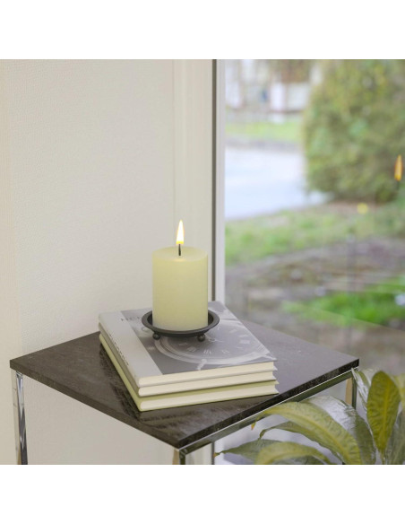 Juego de 2 Platos de Vela Thindolex Negro Mate 10.7cm