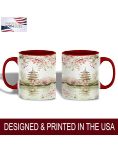 Taza de Cerámica ATSAKA 11oz Jardín Japonés Sakura 2