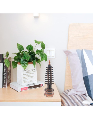 Torre Feng Shui de Nueve Pisos Surtiycrii - Jardín Zen Rojo