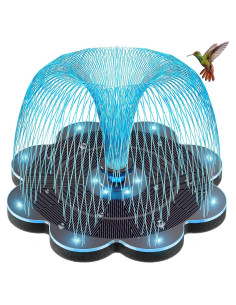 Fuente Solar GAIZERL 3.5W con Luces LED y 8 Modos de Rociado