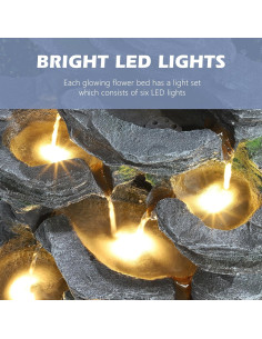 Fuente de Agua en Cascada Grepatio 7 Niveles con LED 2