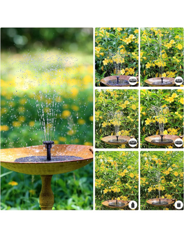 Bomba de Fuente Solar AISITIN 2.5W para Jardín y Estanques