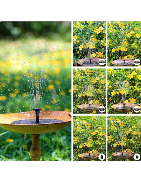 Bomba de Fuente Solar AISITIN 2.5W para Jardín y Estanques