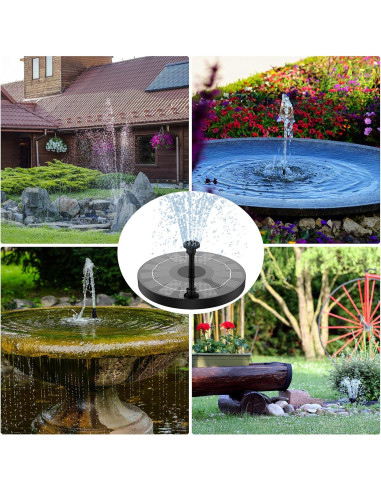Bomba de Fuente Solar AISITIN 2.5W para Jardín y Estanques