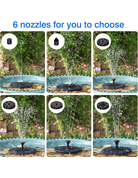 Bomba de Fuente Solar AISITIN 2.5W para Baño de Aves