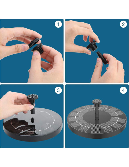 Bomba de Fuente Solar AISITIN 2.5W para Jardín y Estanques