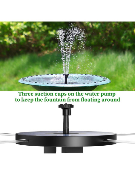Bomba de Fuente Solar AISITIN 2.5W para Baño de Aves 17cm