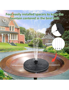 Fuente Solar Mademax para Bebedero de Aves 3.5W con 4 Boquillas 2