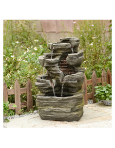 Fuente de Agua en Cascada 6 Niveles Bumilgar 61.7 cm con Luces