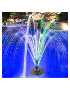 Fuente eléctrica de estanque Yzert con 12 luces coloridas