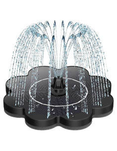 Fuente de Agua Solar SZMP Flor 3.5W para Jardín y Aves