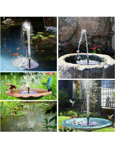 Bomba de Fuente Solar AISITIN 3.5W con Batería 1500mAh